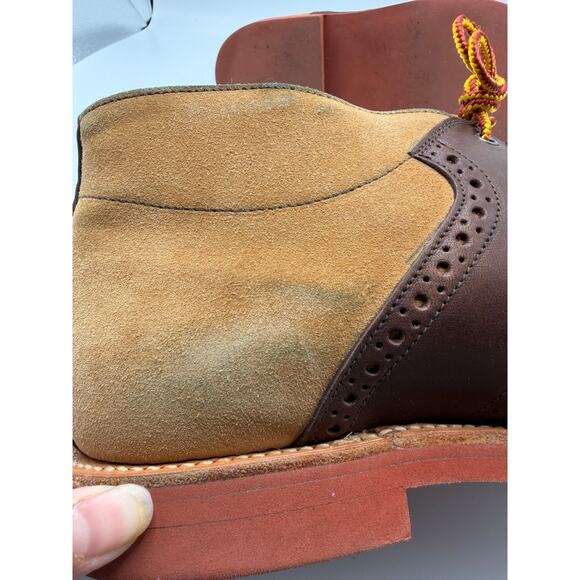 Mark McNairy Chukka Boot Tan Suede Brown Leather Mens 8753CS Size 12 No Box
